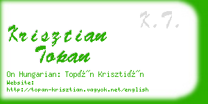 krisztian topan business card